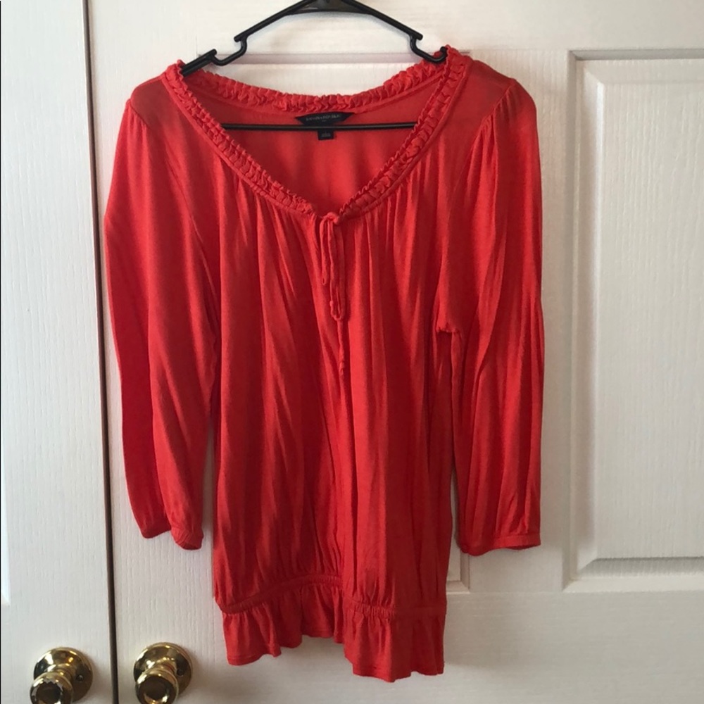 Orange 3/4 length blouse